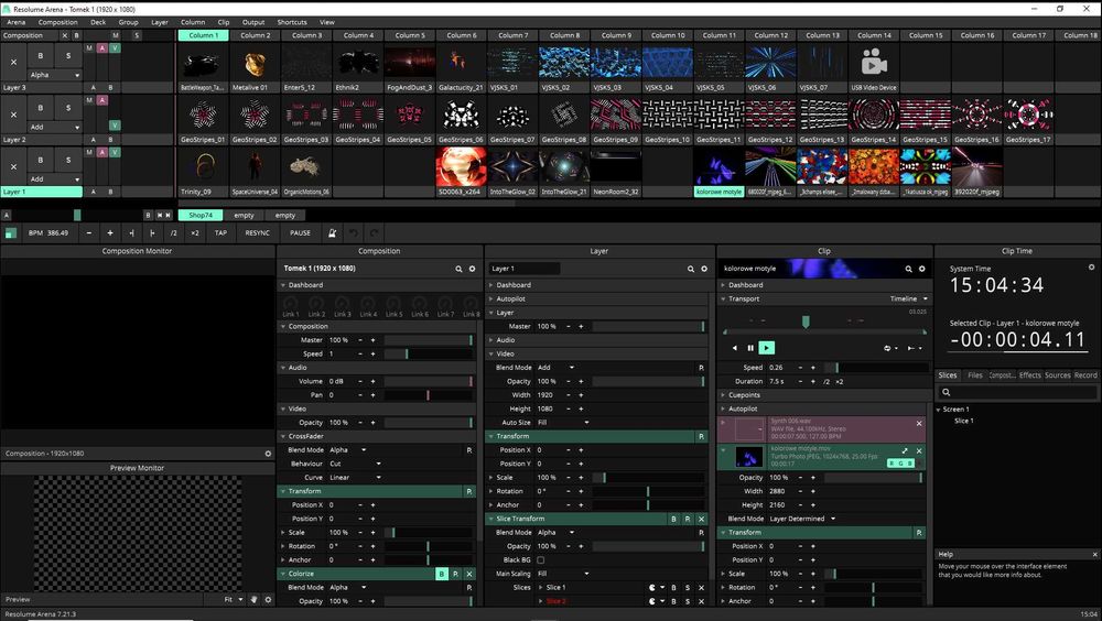 Oprogramowanie do wizuali Resolume Arena 7 z licencją na dongle USB
