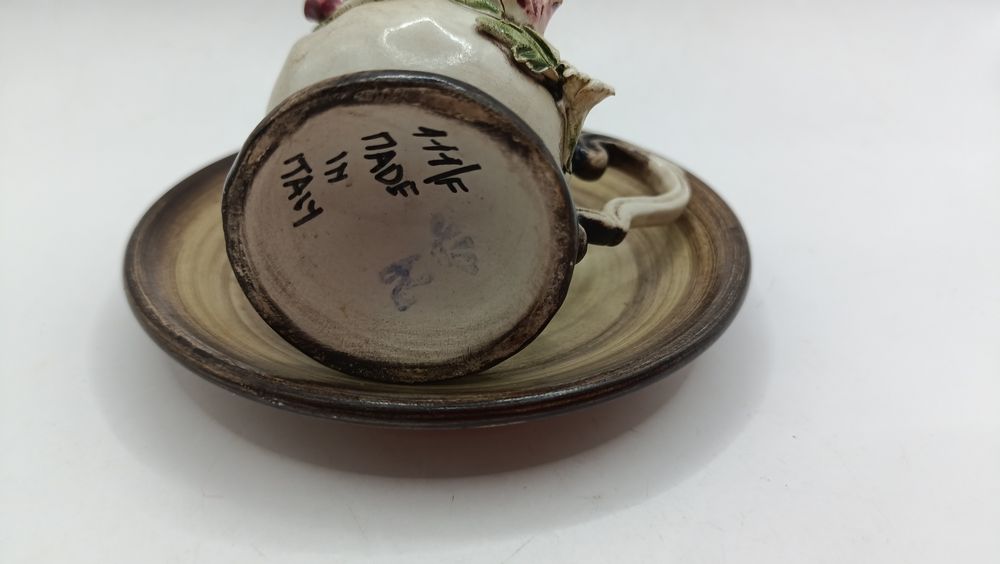 Mini filiżanka i spodek porcelana włoska