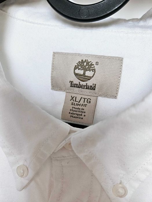 Biała bawełniana koszula Timberland