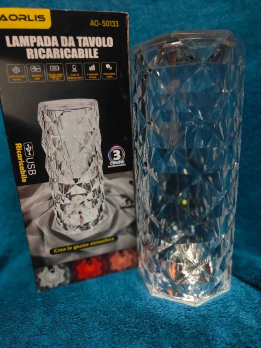 Candeeiro Led Touch Cristal Diamond!