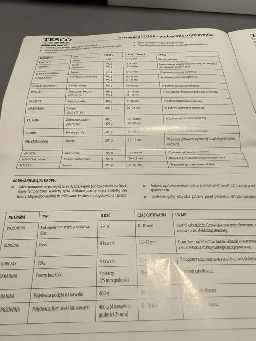 Parowar elektryczny Tesco 3TDS08