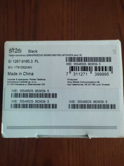 Sony Xperia J ST26i NOWY z ładowarką
