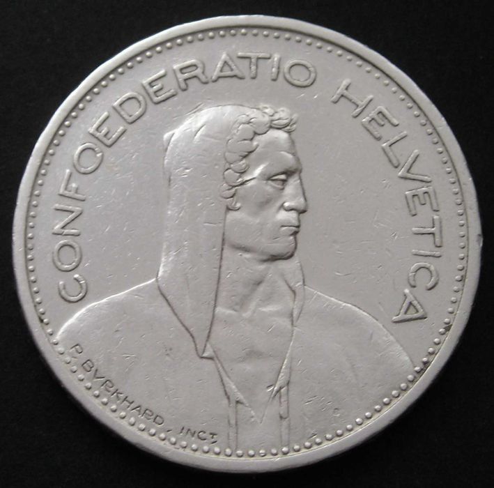 Szwajcaria 5 franków 1932 - srebro
