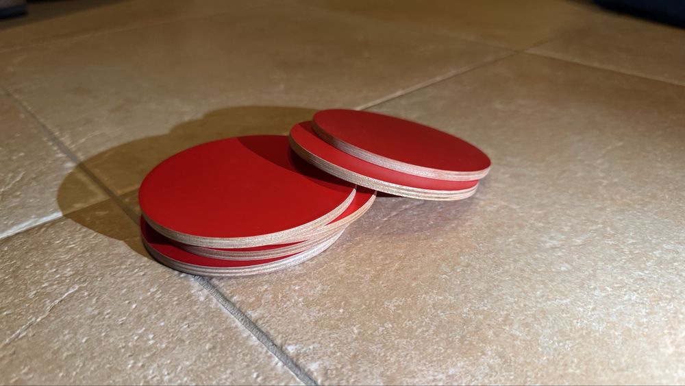 Bases para copos em madeira