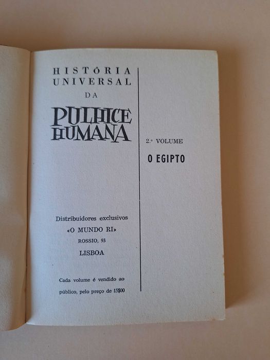 História Universal da Pulhice Humana (volume 2), O Egito - José de Vilhena, 1961