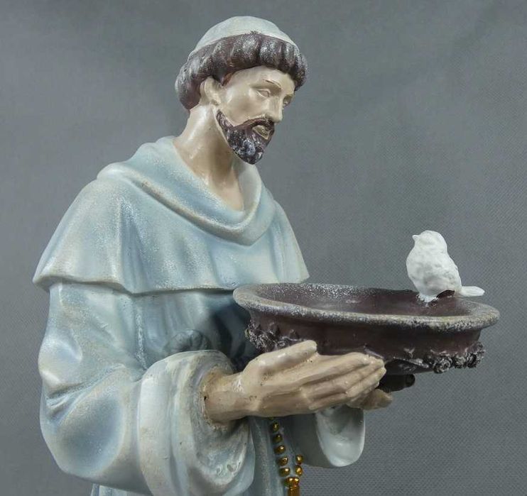 Figurka Św. Franciszek z Asyżu figura 35,5 cm kropielnica