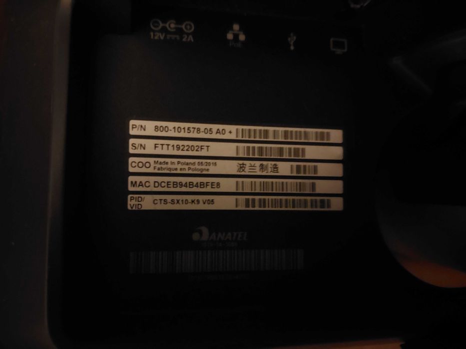 Kamera CISCO CTS-SX10-K9 V05