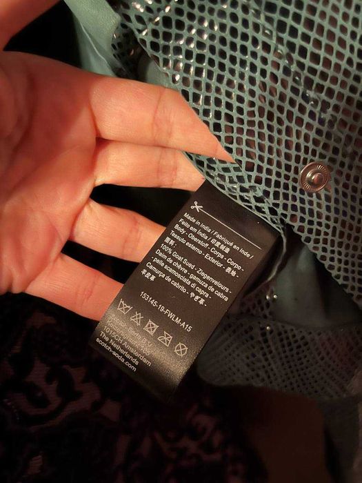 Замшева рубашка/куртка SCOTCH&SODA Maison Scotch 38р. Зеленого кольору