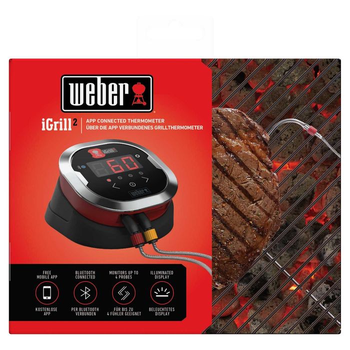 Weber Igrill 2 mini Bluetooth Умный безпроводной термометр электронный цифровий для гриля мяса м'яса кулинарный кулінарний градусник коптильни духовки