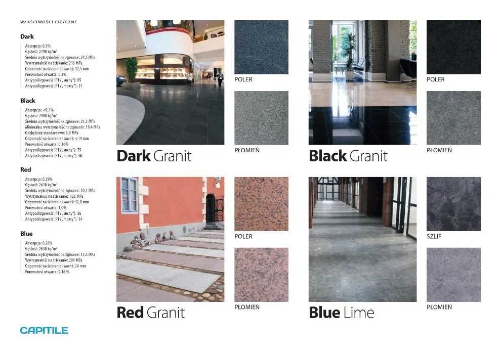 Granit Granity Płytki Granitowe Kamień Schody jak Strzegom Szary/G603