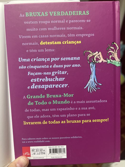 Livro A Bruxa de Roald Dahl