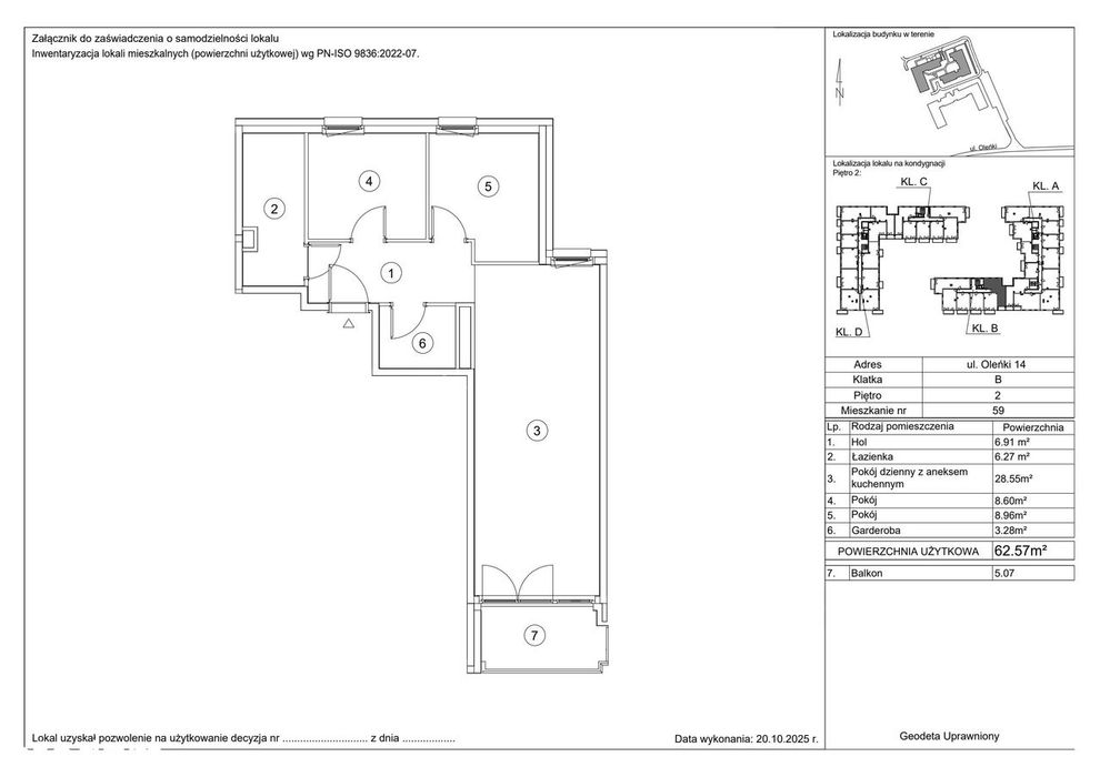 3-pokojowe mieszkanie 62m2 + balkon Bezpośrednio