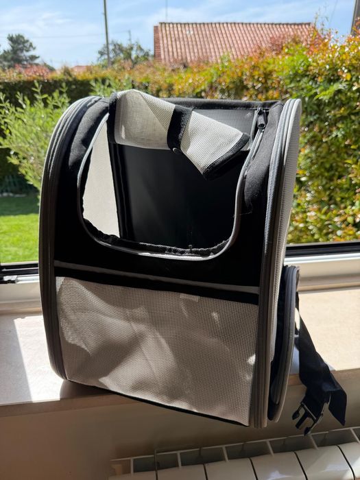 Mochila para transporte de cães ou gatos
