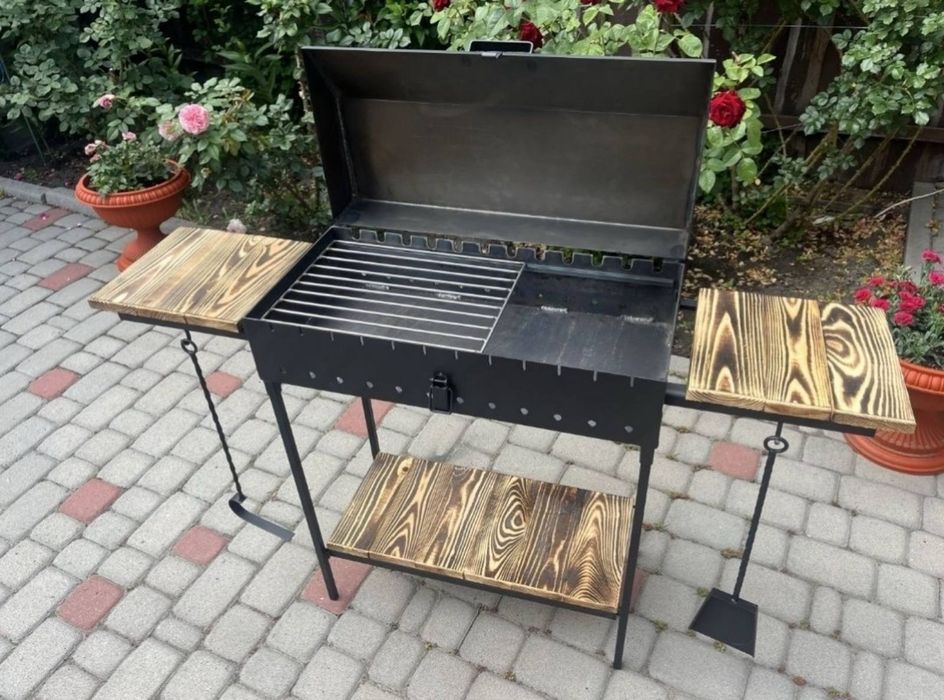 Мангал Grill посиленний . На 12 шампурів Розкладний стаціонарний мангал