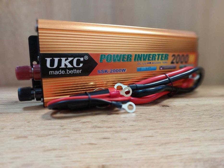 Инвертор • Преобразователь напряжения 12v-220v 2000W •Інвертор напруги