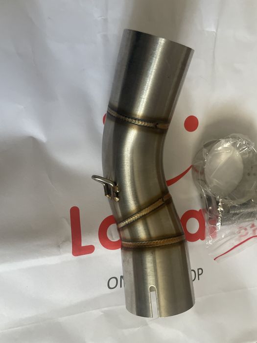 Tubo intermedia para escape de mota