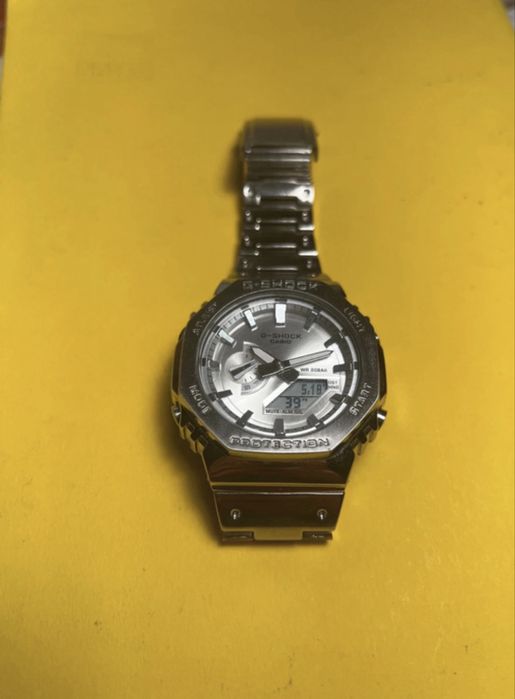 Casio G Shock srebrny metal