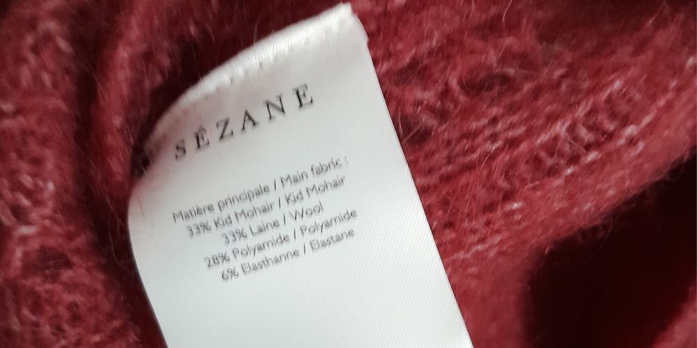 Sweter Sezane XXS Rosewood