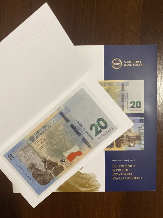 Banknot 20 zł 80 rocznica wybuchu Powstania Warszawskiego