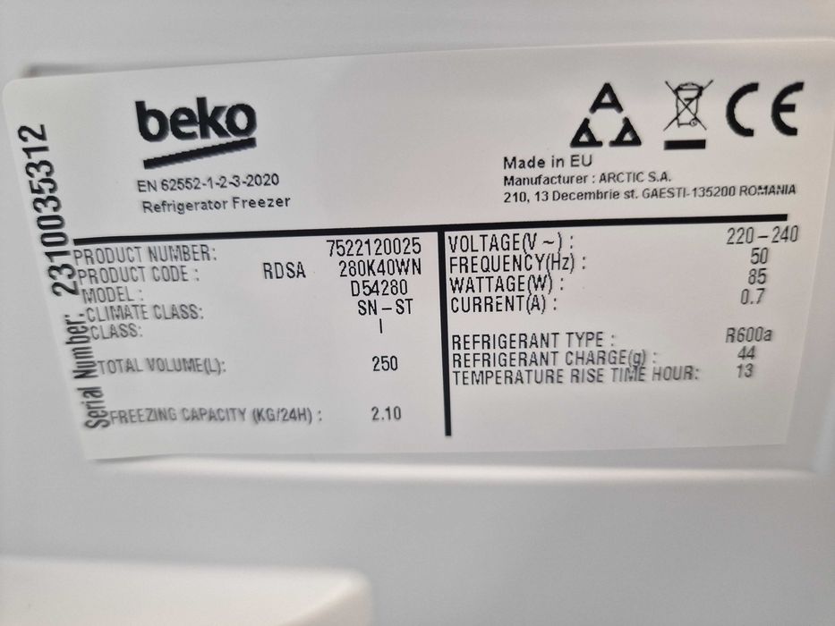 Frigorífico combinado BEKO