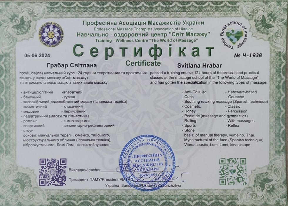 Массаж професійний,ручні та апаратні техніки (Ендосфера, Пресотерапія)