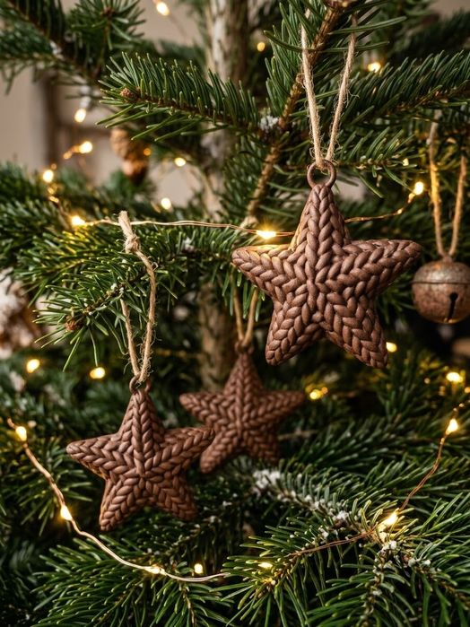 Estrelas de Natal (Efeito Madeira e Cheiro Natural)