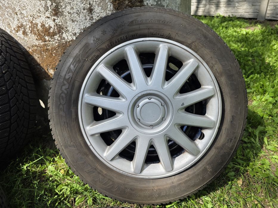Komplet kół zimowych 15"– felgi stalowe  + opony. Rozstaw 5x114.3 Megane