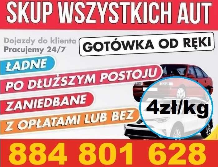 Skup Aut płacimy do 4zł za kilogram