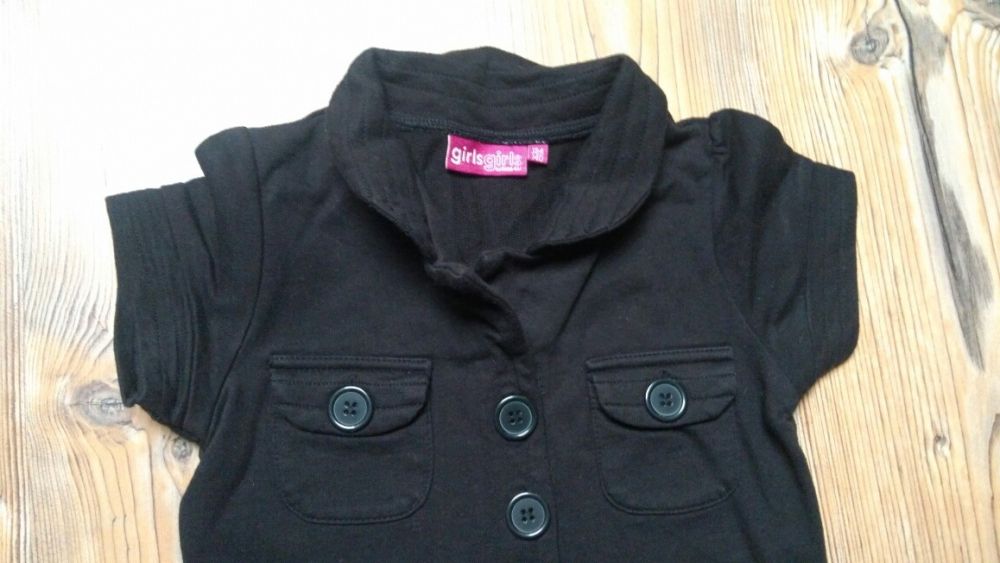 Sukienka czarna bawełna 134/140