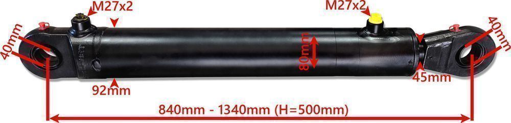 Siłownik hydrauliczny cylinder Troll CJ2F 80x45 Skok 500 [0084]