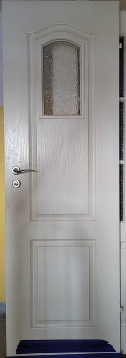 Drzwi wewnętrzne białe, do wc lub łazienki, 2 szt