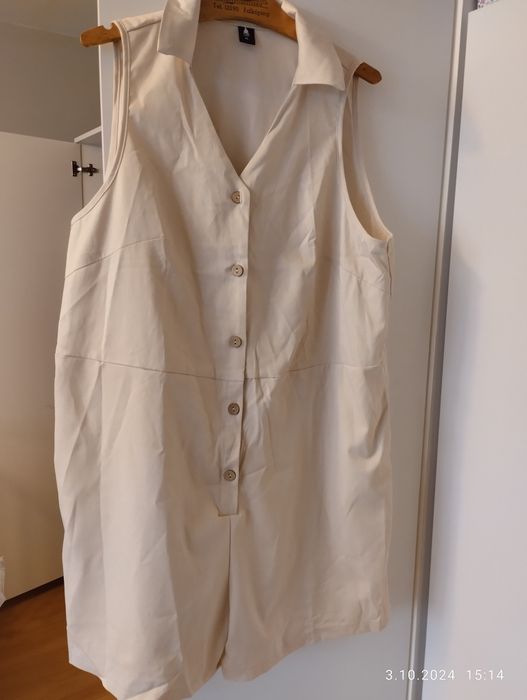 Kombinezon zapinany z kołnierzykiem XL