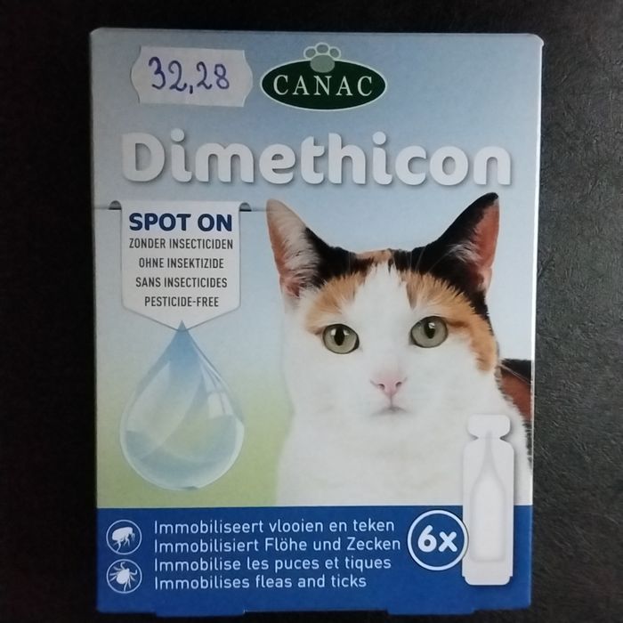 Preparat przeciw pchłom dla kotów powyżej 12 tygodnia życia*DIMETHICON