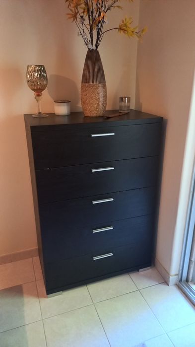 Cama de casal + cabeceiras e móvel