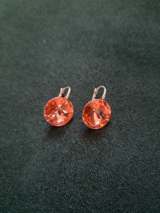 Srebrne kolczyki z kryształkami Swarovski