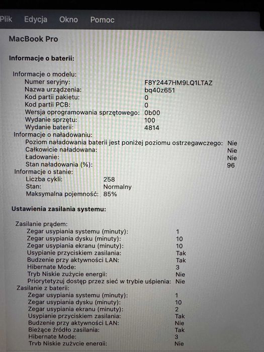 Macbook Pro M2 16GB RAM 512GB SSD A2779 Stan Idealny