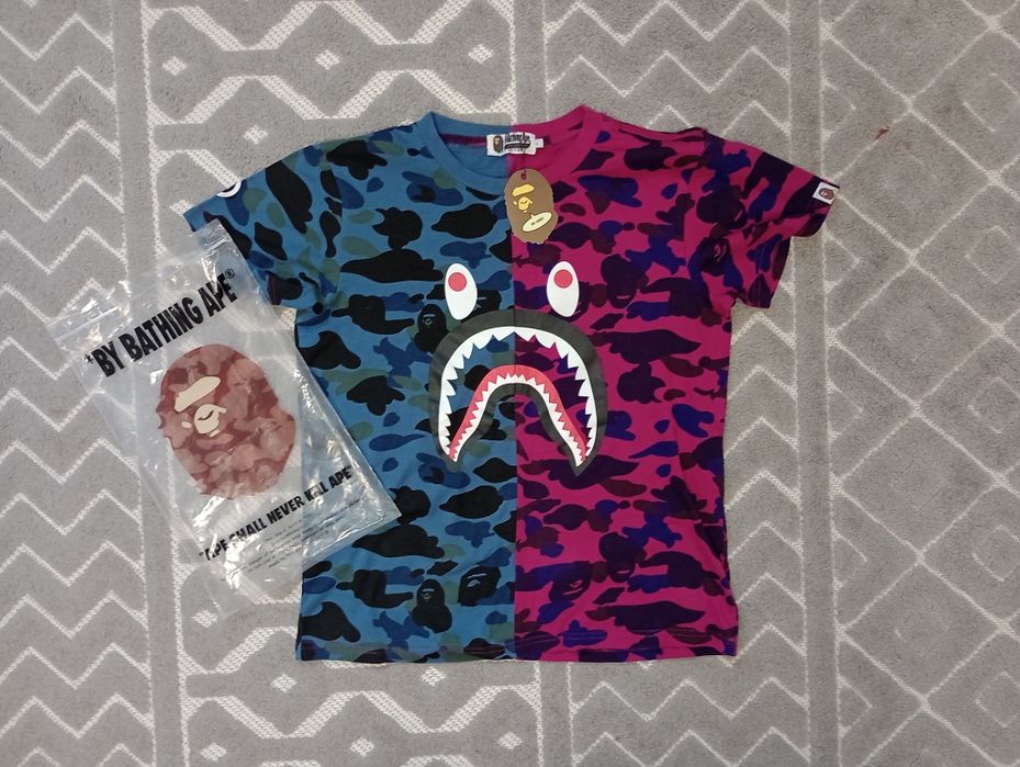Футболка бейп bape aape shark