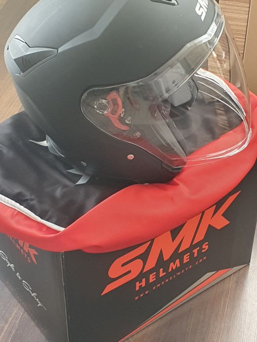 Kask otwarty SMK GTJ Matt Black – rozmiar S