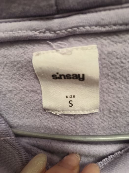 Damska liliowa fioletowa bluza dresowa z kapturem S/36