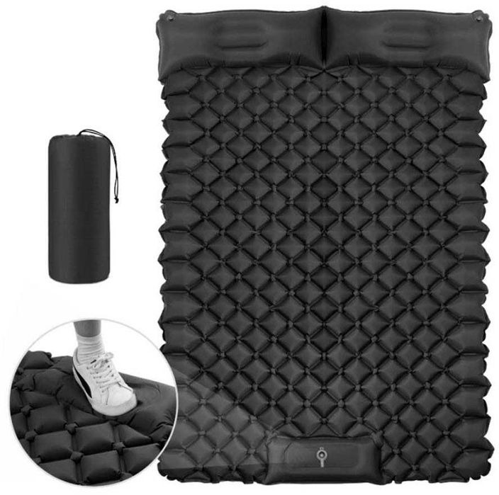 Коврик двухспальный самонадувной‼️, каремат, матрац с насосом 190х120