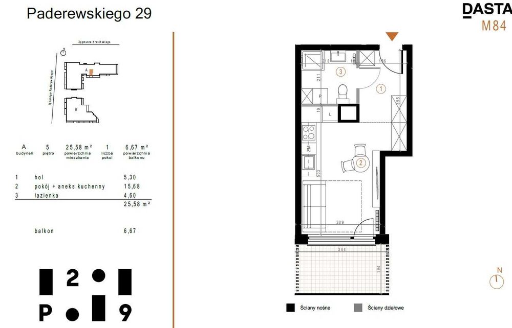 KAWALERKA – KATOWICE, PADEREWSKIEGO 29| miejsce postojowe w cenie