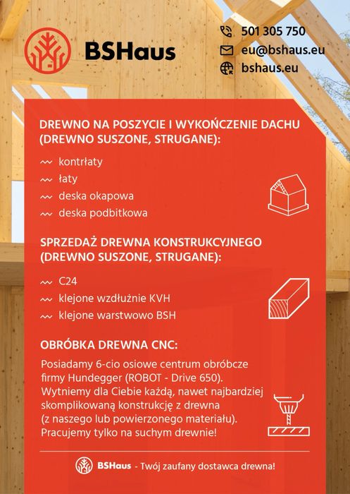 CNC, drewno, więźba, wiązary dachowe, konstrukcje - zapraszamy!