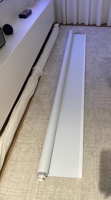 4 Estores de rolo blackout branco