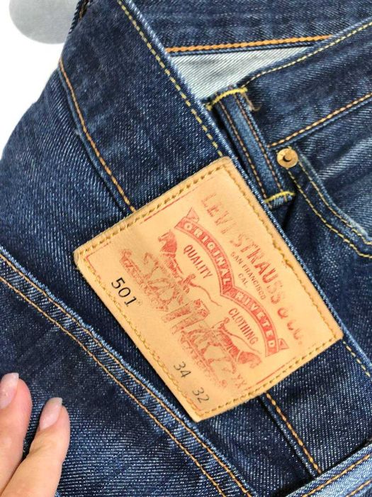 Джинсы Levi's 501 Original Fit W34 L32 темно-синие