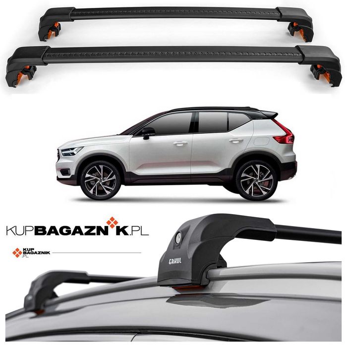 Bagażnik dachowy VOLVO XC40 SUV 2018 do 2026 bazowy belki na relingi dach poprzeczki