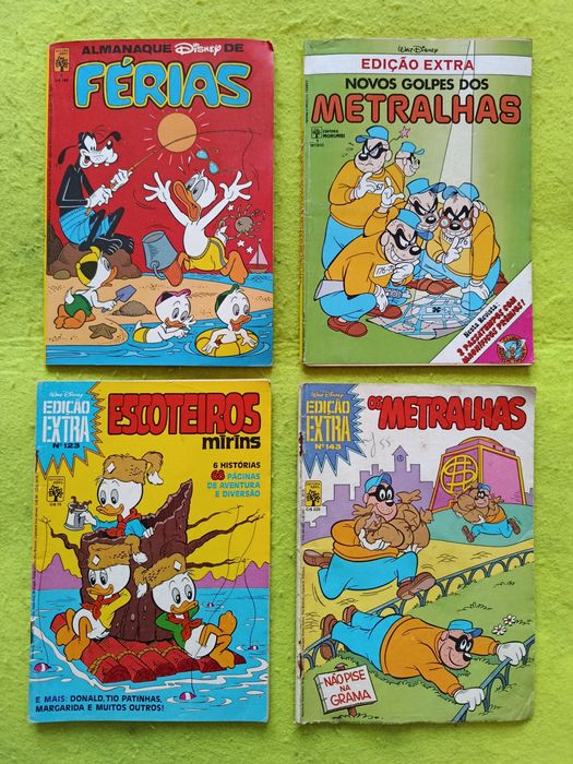 Os Metralhas, Escuteiros Mirins, Almanaque Férias  ( 4 revistas BD )