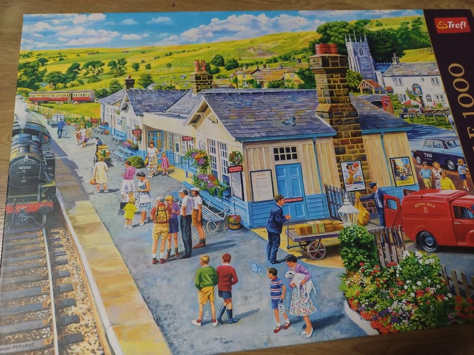 Puzzle Trefl Premium Plus  Tea Time Dworzec Kolejowy 1000 elementów