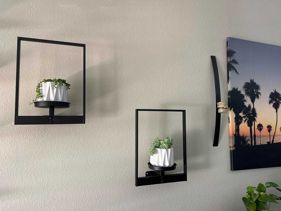 Kwietniki 3 sztuki na kwiaty stojaki ścienne na ścianę oryginalne loft