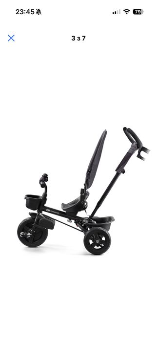 Дитячий триколісний велосипед новий Kinderkraft Aveo Malachite Gray
