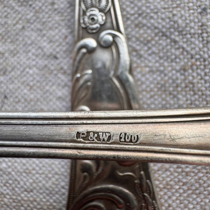 Sztućce Środek Stołu Art Nouveau Srebrzone 100 Piękne